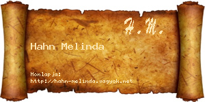Hahn Melinda névjegykártya